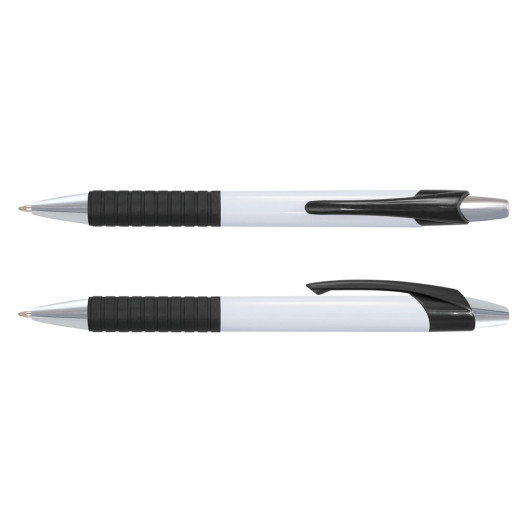 White Black White Barrel Byron Pens